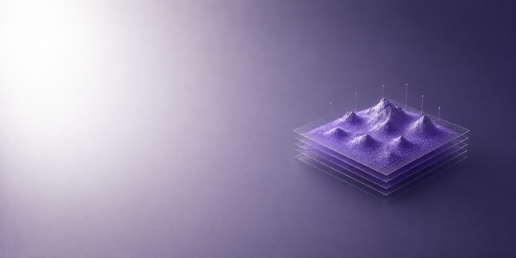 Glowing purple dotted torus on a soft light background